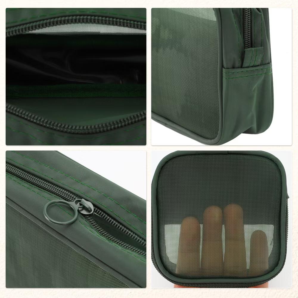 Travel Mesh Makeup Bag with Zipper 3 Pcs - Image 9