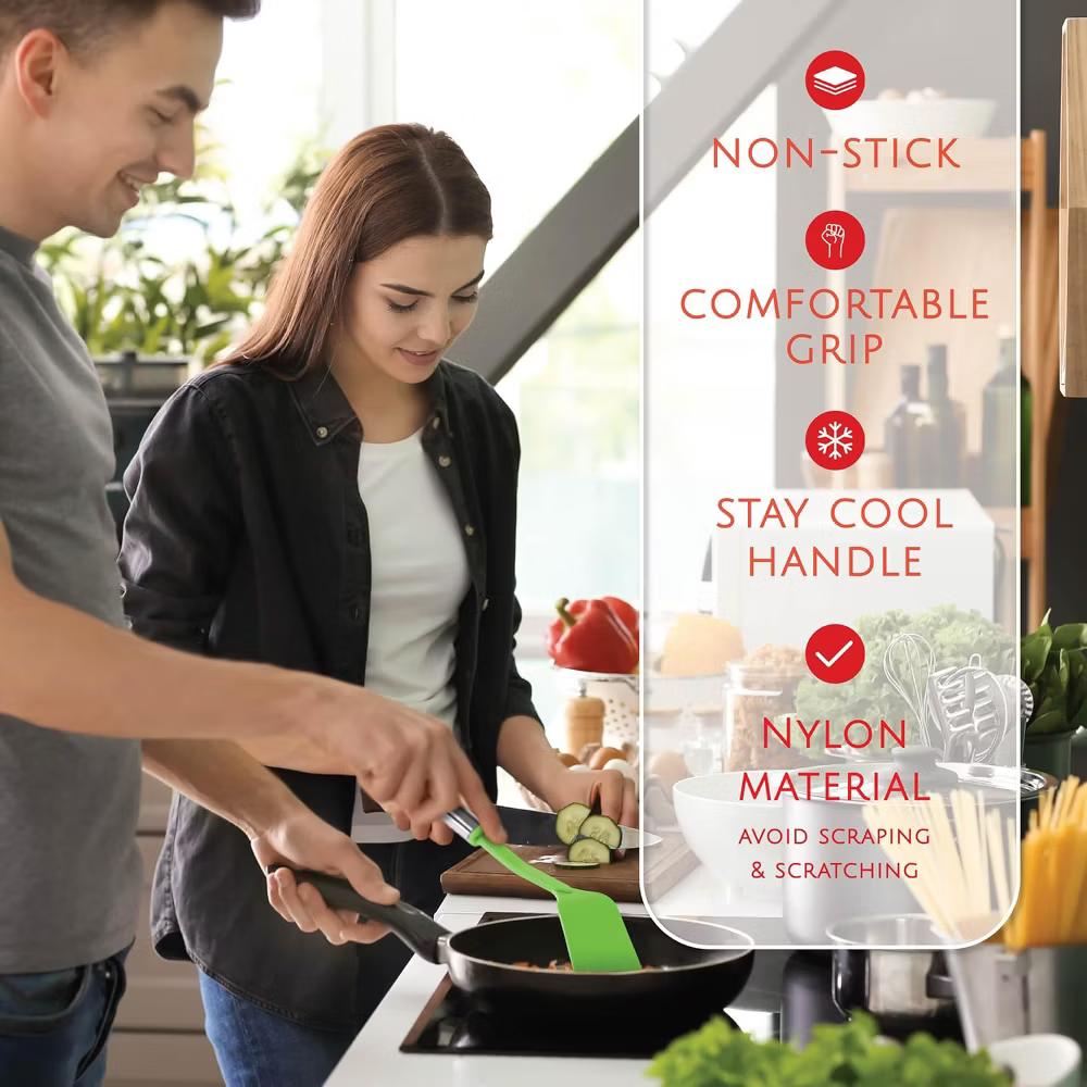 Kitchen Utensils Set, Nylon and Stainless Steel Cooking Utensils, Dishwasher Safe and Heat Resistant Kitchen Tools - Image 28