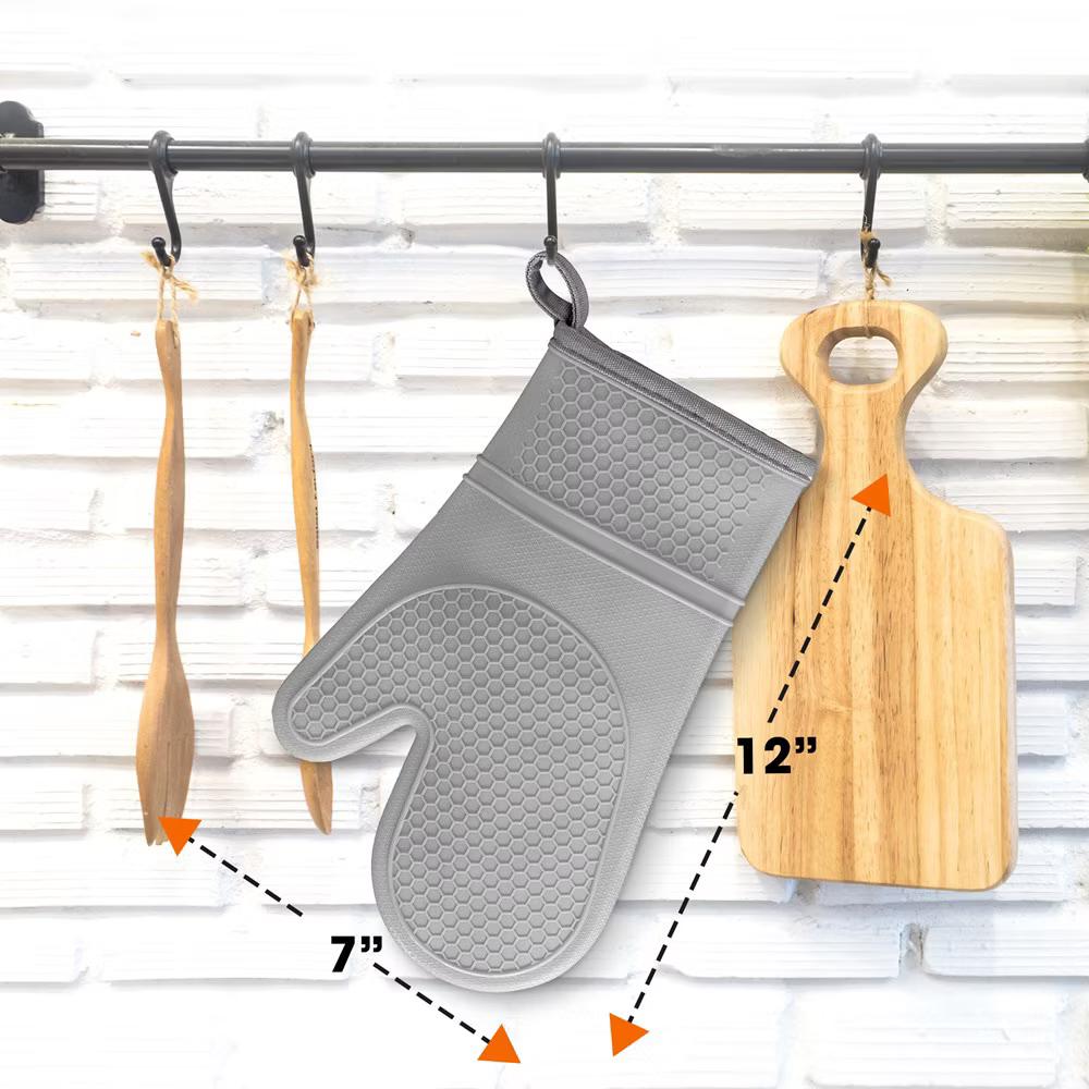 Set of 2 Food Grade Silicone Oven Mitts - Image 13