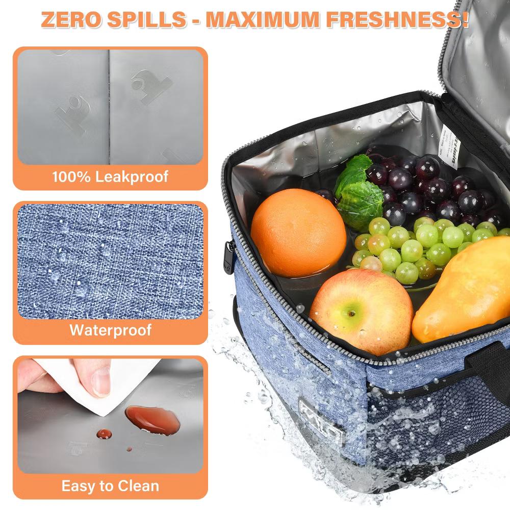 Insulated Small Lunch Bag for Adult Kid, Leakproof Reusable Lunch Cooler Bag with Adjustable Shoulder Strap, Kids Portable Lunch Box - Image 25
