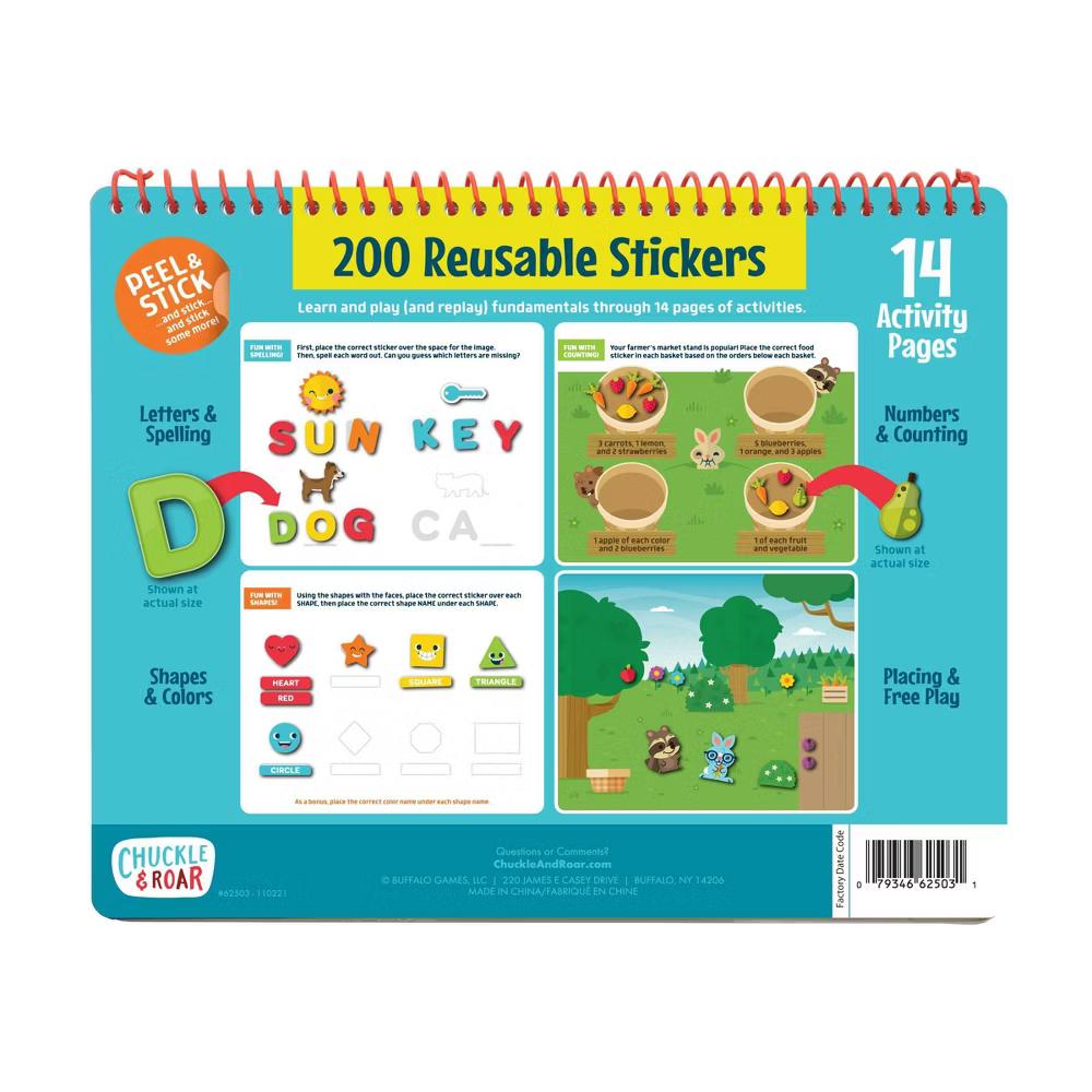 Reusable Sticker Learning & Activity Book with 200 Premium Puffy Stickers - Image 6