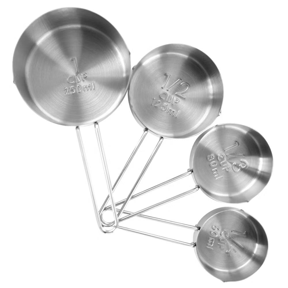 MegaChef 14 Piece Stainless Steel Measuring Cup and Spoon Set with Mixing Bowls - Image 6