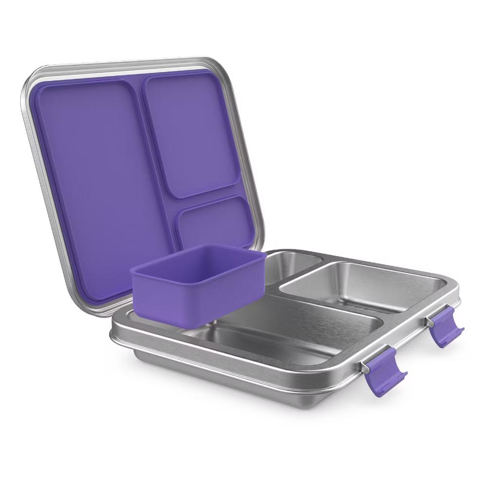 Kids' Stainless Steel Leakproof 3 Compartments Bento-Style Lunch Box - Image 33