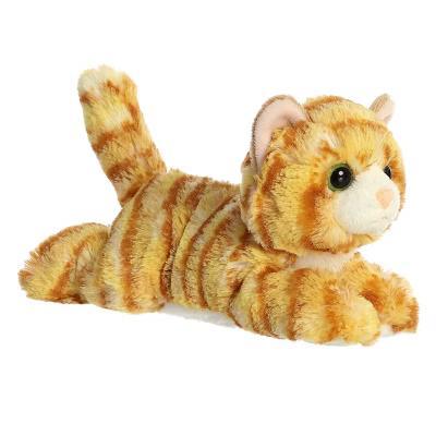 Small Ginger Cat Mini Flopsie Adorable Stuffed Animal Orange 8"