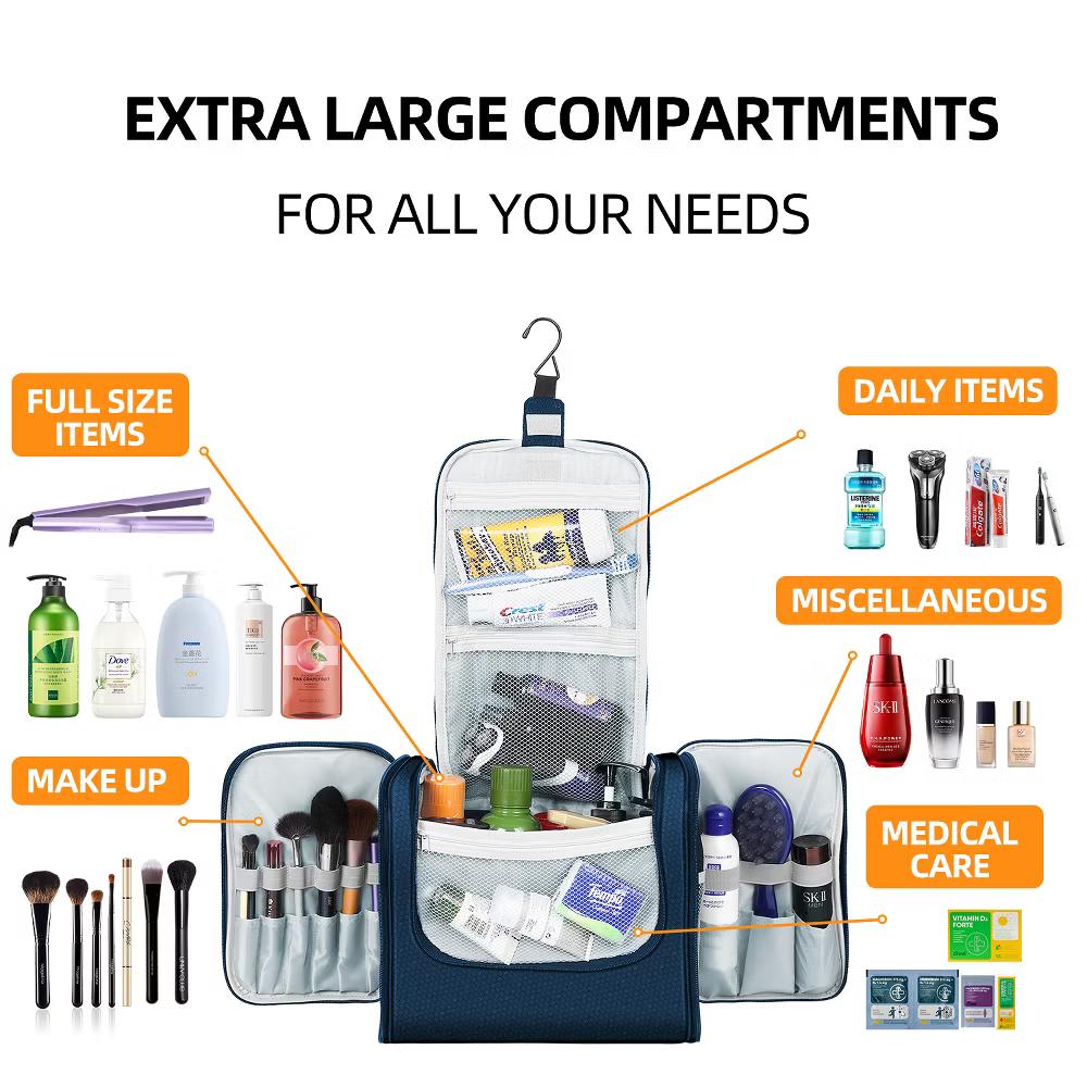 Large Capacity Toiletry Bag for Women and Men, Hanging Toiletry Organizer Cosmetics Makeup Bag - Image 23