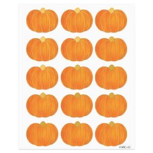 30ct Fall Pumpkin Stickers