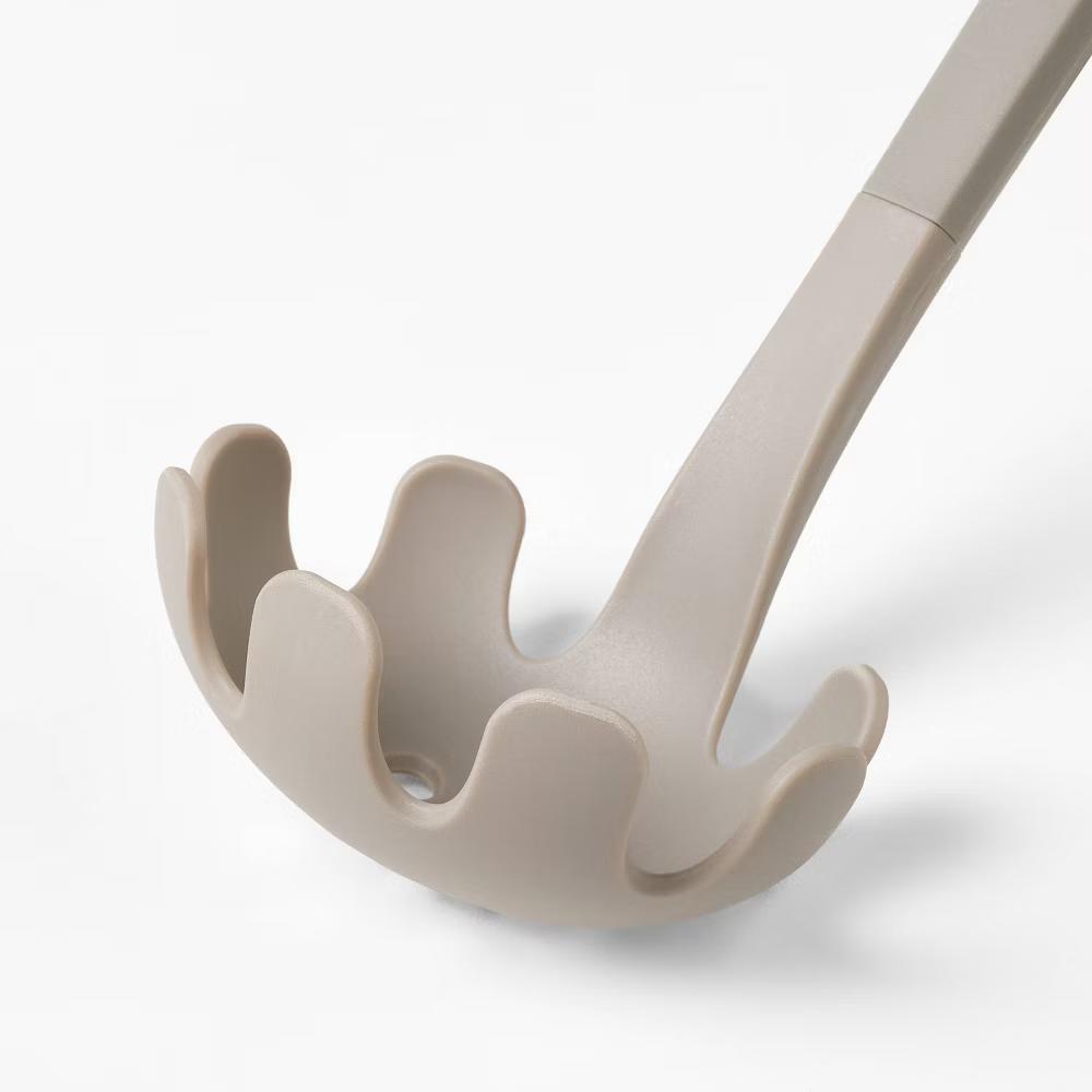 Soft Grip Nylon Pasta Spoon Gray - Image 2