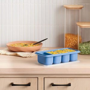 1c Silicone Freezer Mold with Lid Blue
