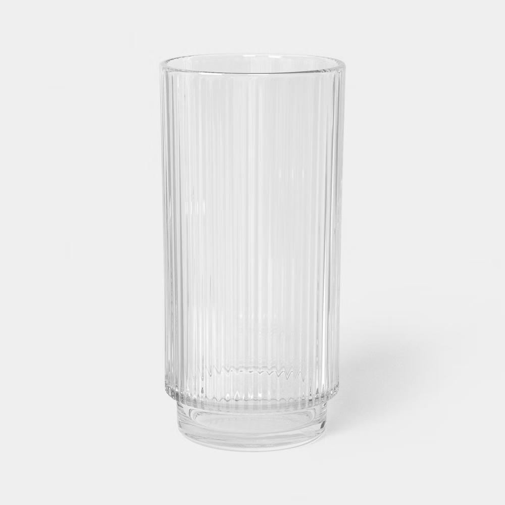 19 fl oz Cassin Plastic Straight Tall Tumbler with Stripes
