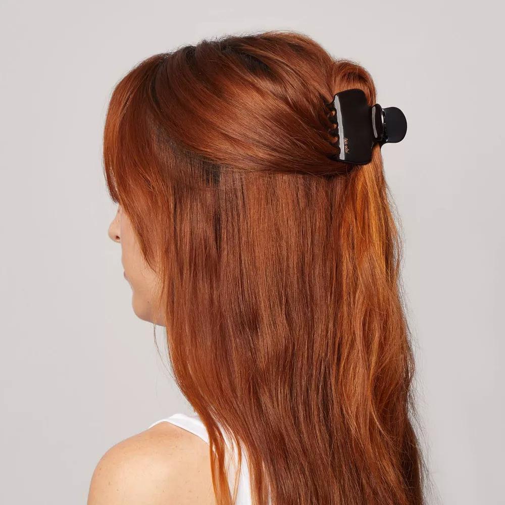 Recycled Plastic Medium Puffy Claw Clips - 2pc - Black/Tortoise: For All Hair Types, Hair Styling, Securing Hair - Image 8