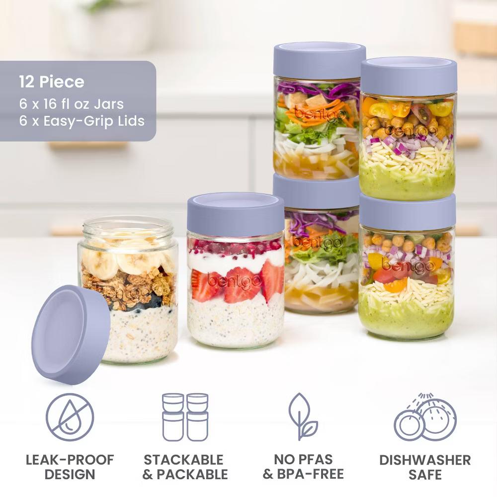 6pk 16oz Glass Food Jar - Image 10