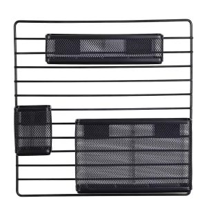 Mesh Additional Wall Organization Tools - Steel Desk & Office Wall Organizer Set, Black, 4 Pieces