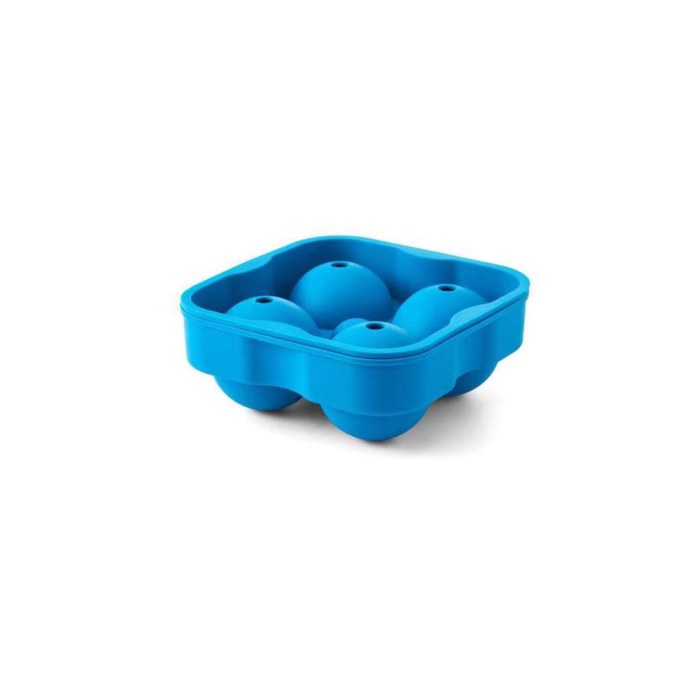 Houdini Ice Sphere Tray: Silicone Whiskey Ice Mold, Reusable Dishwasher Safe, Turquoise Blue, 4 Cavities - Image 7
