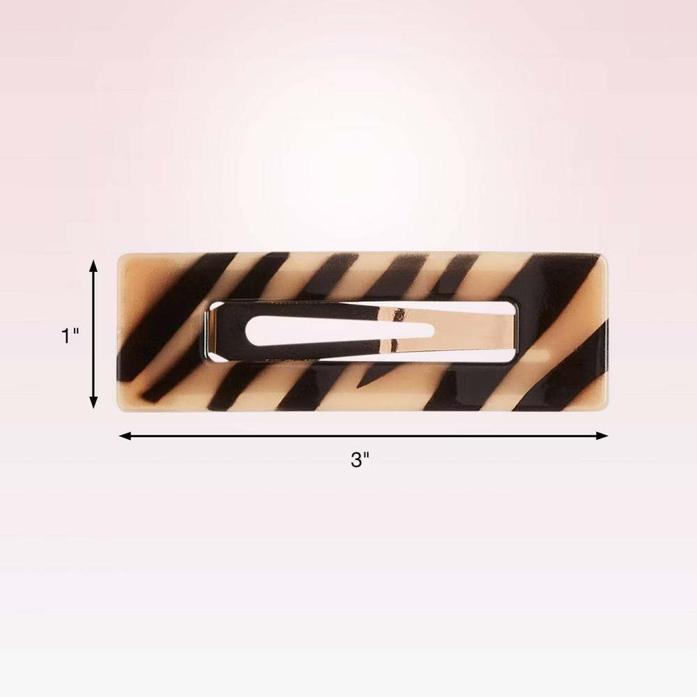 Large Rectangle Fashion Snap Clips - Assorted Colors - All Hair - 4pcs - Image 7