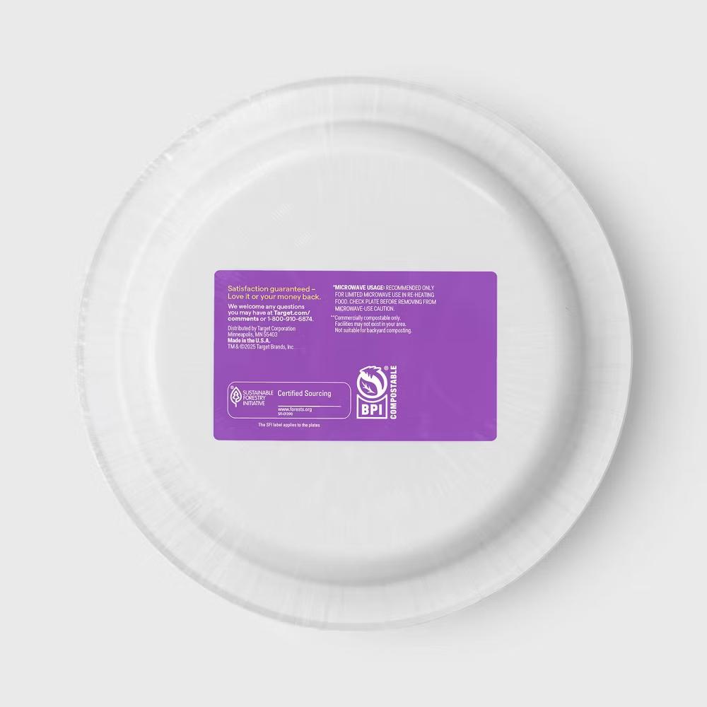 Ultra Disposable Plates 8.5" - Greenery - 36ct