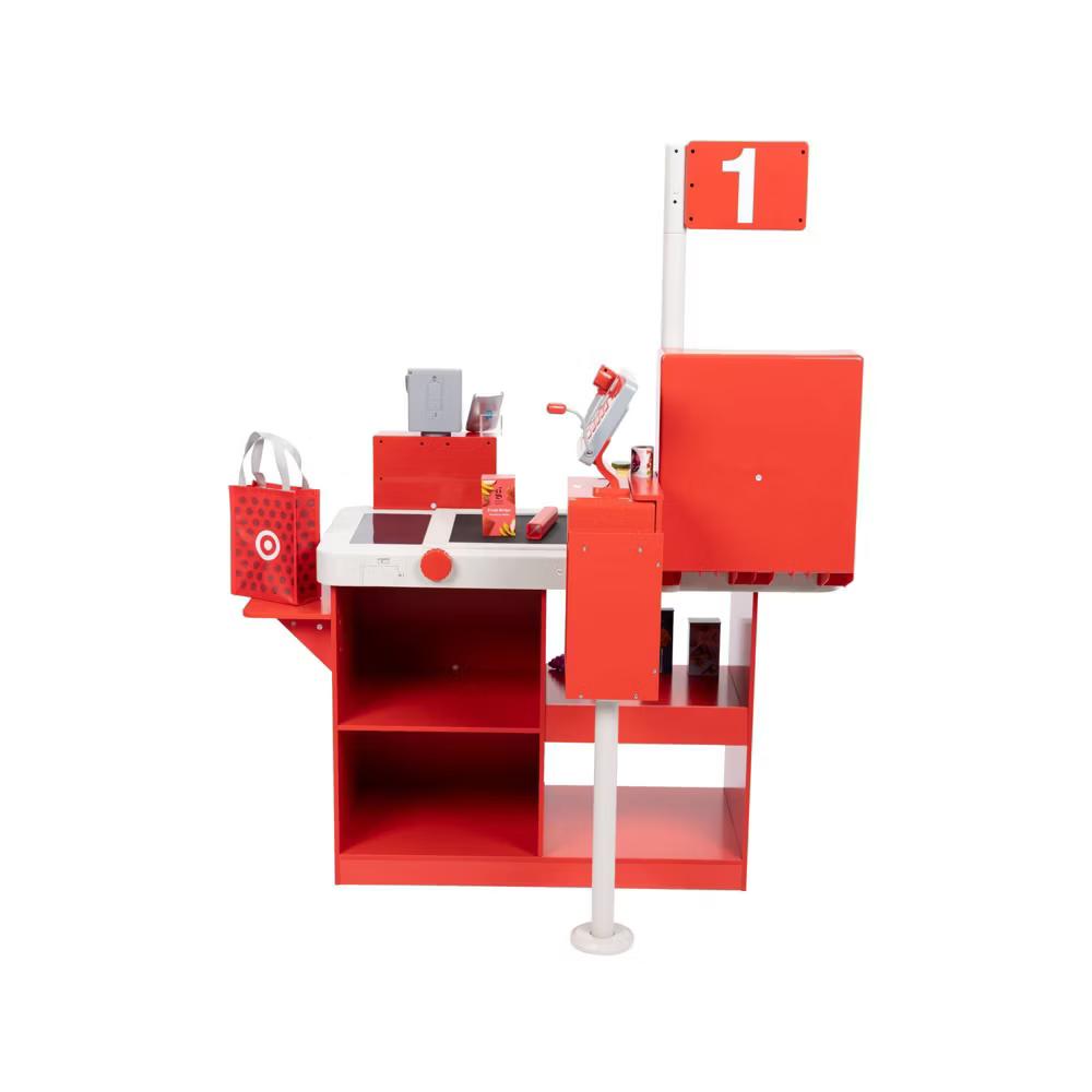 Target Toy Checklane: Pretend Shopping Accessories, Play Money, Toy Cash Register, Batteries Required, Ages 3+ - Image 3