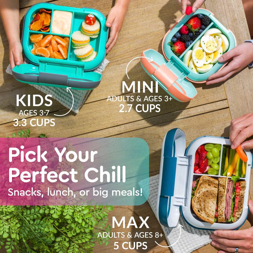 Kids' Chill Lunch Box, Bento-Style Solution, 4 Compartments & Removable Ice Pack - Image 9