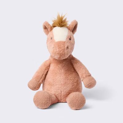 Horse Plush Stuffed Animal - Brown - Farm Animals Theme, 10" Height - Image 2