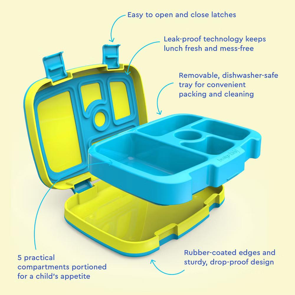 Kids' Brights Leakproof, 5 Compartment Bento-Style Kids' Lunch Box - Image 30