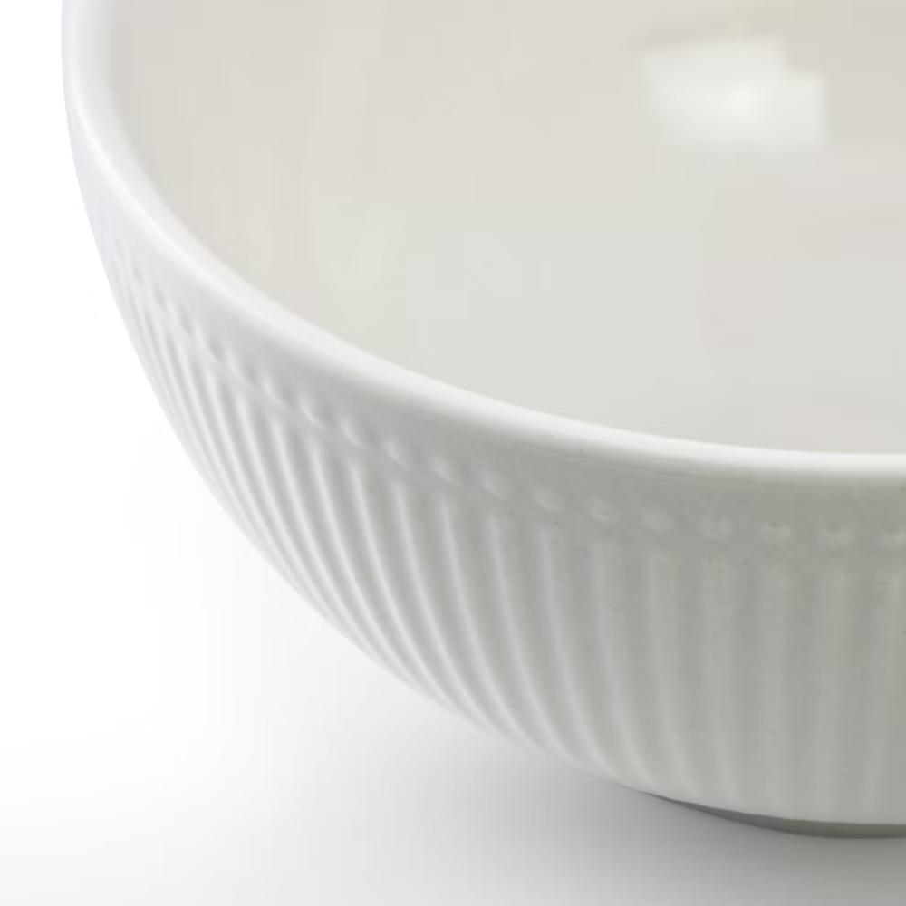 Gretel 6 Piece Round Stoneware Cereal Bowl Set in White - Image 4