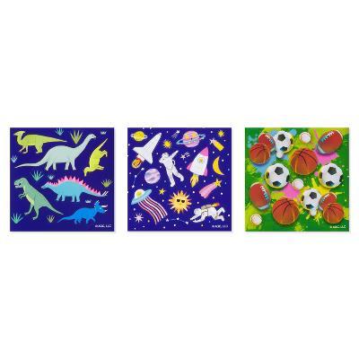 Space/Dinosaurs and Sports Mini Sticker Pad 156ct - 12 Sheets