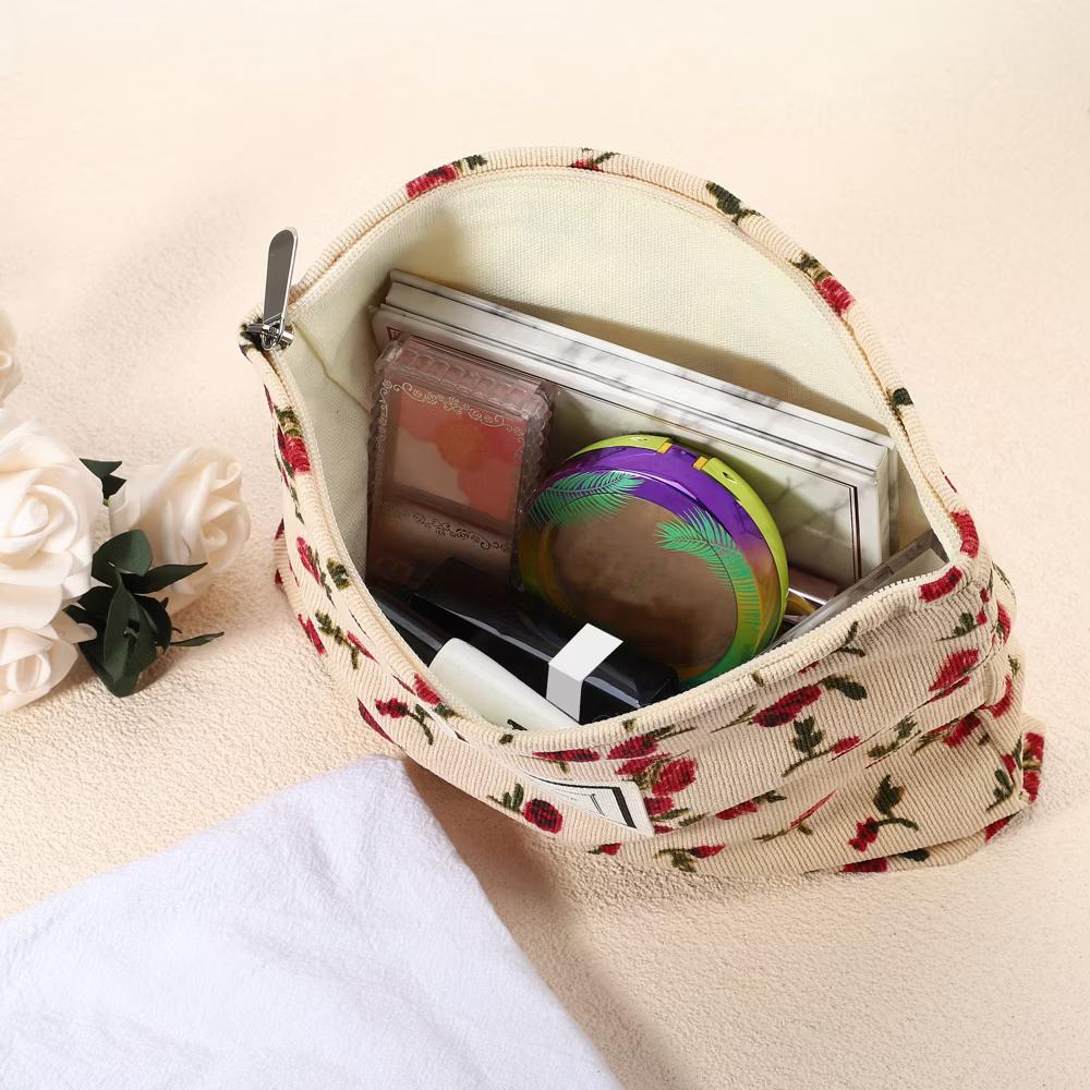 Women's Floral Zipper Flower Makeup Bags and Organizers 1 Pc - Image 6