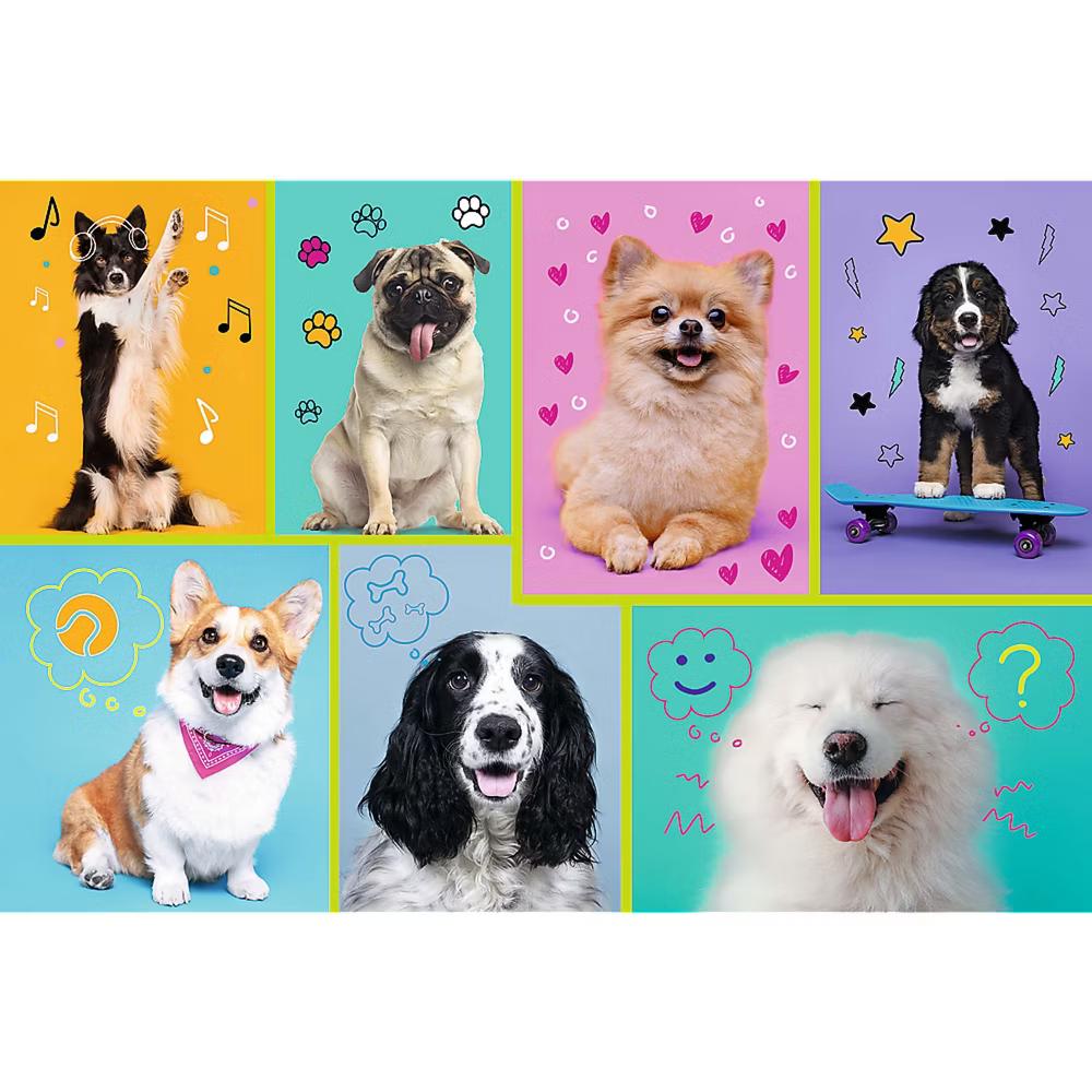 Red 100 Piece Kids Puzzle - In the world of dogs - Image 2