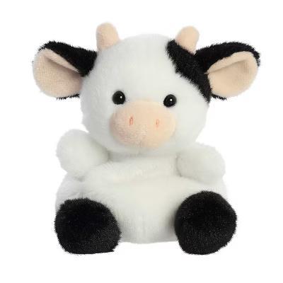 Mini Sweetie Cow Palm Pals Adorable Stuffed Animal White 4.5" - Image 3