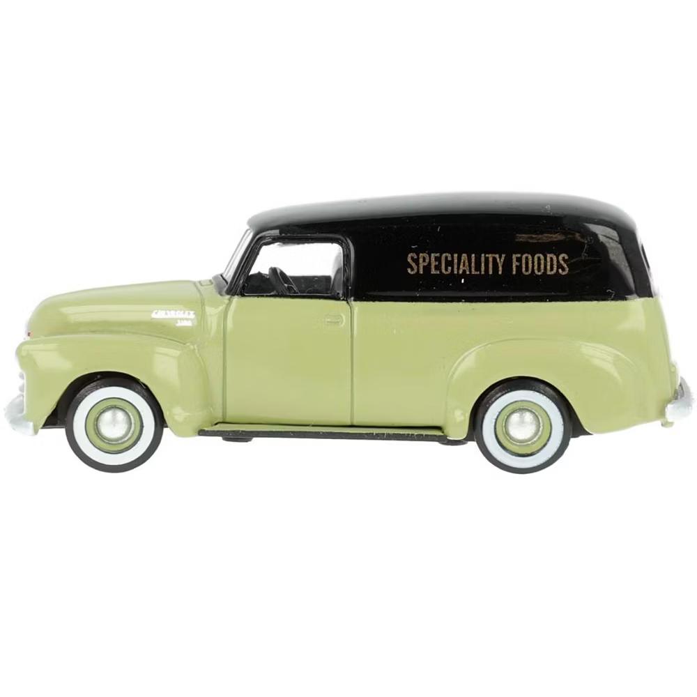 1950 Chevrolet Panel Van "Speciality Foods" Light Green and Black 1/87 (HO) Scale Diecast Model Car - Image 2