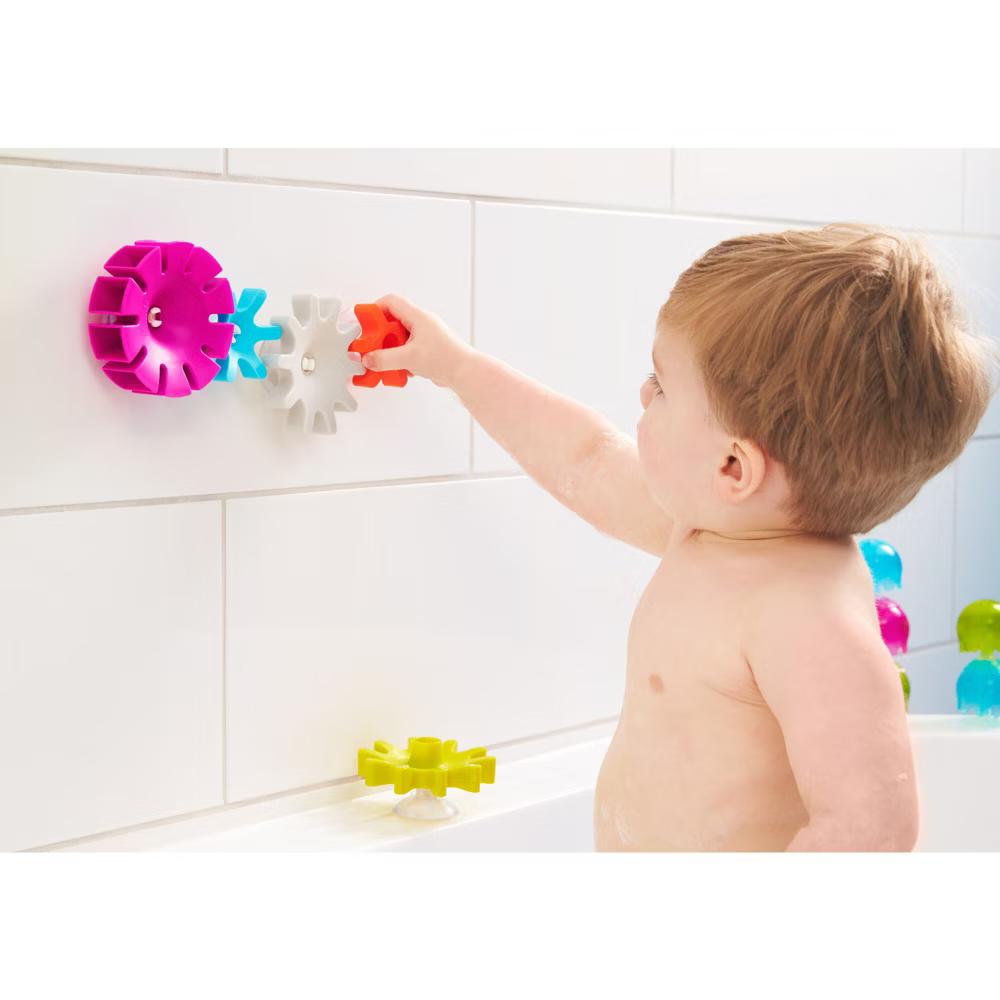 Boon BUNDLE Building Toddler Bath Tub Toy with Pipes Cogs and Tubes: BPA-Free, Creative Thinking, Motion, Spinning Shapes - Image 2