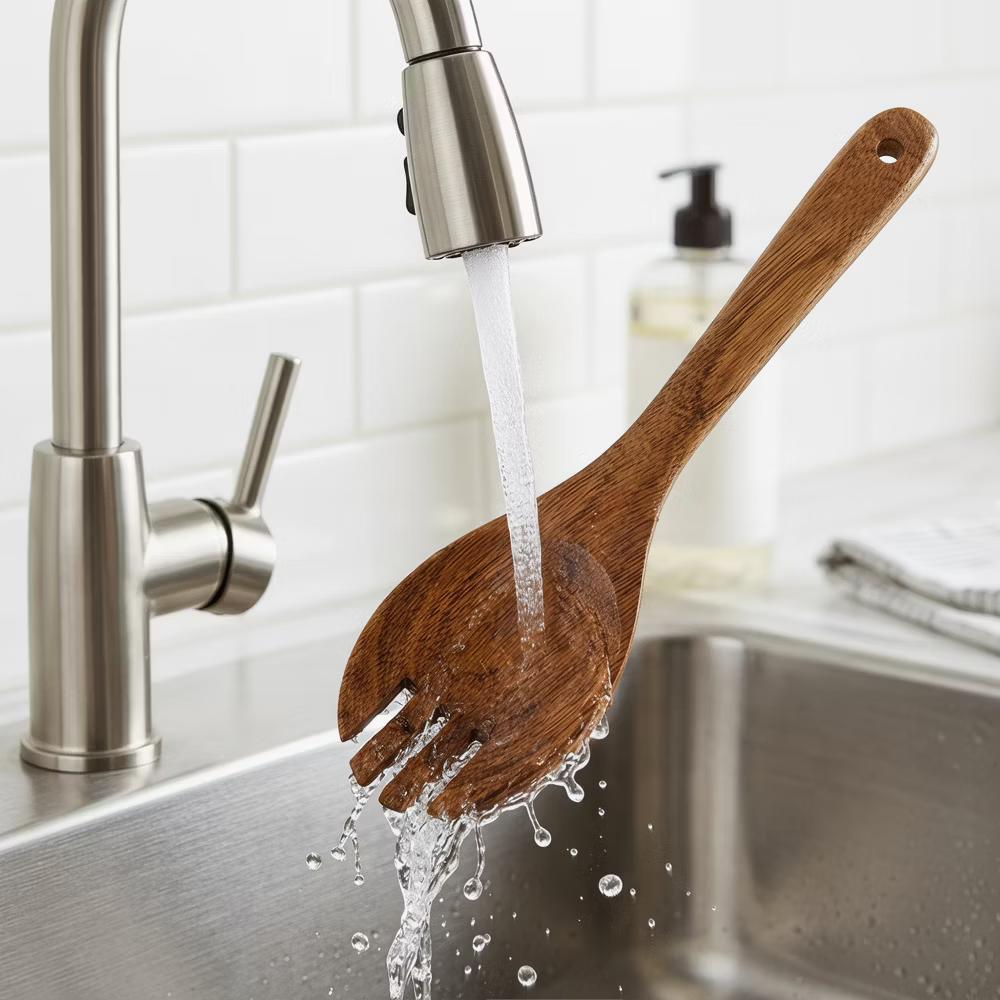Essential Wood Solid Color Kitchen Gadgets Utensils for Home Cooking or Gift 6Pcs - Image 15