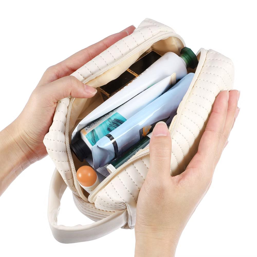 Faux Leather Small Makeup Bag - Image 5