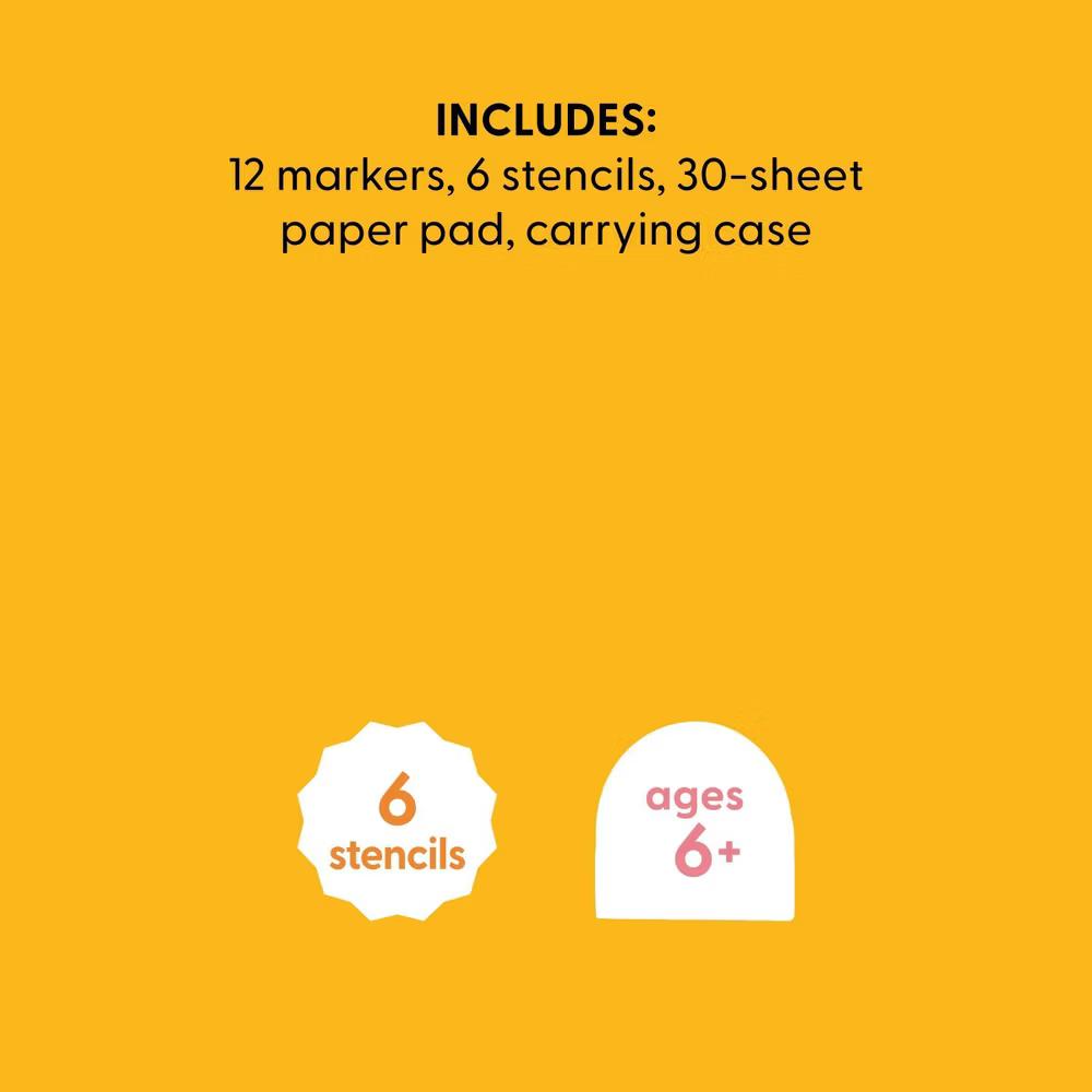 20pc Super Sketches Stencil Set - Image 7