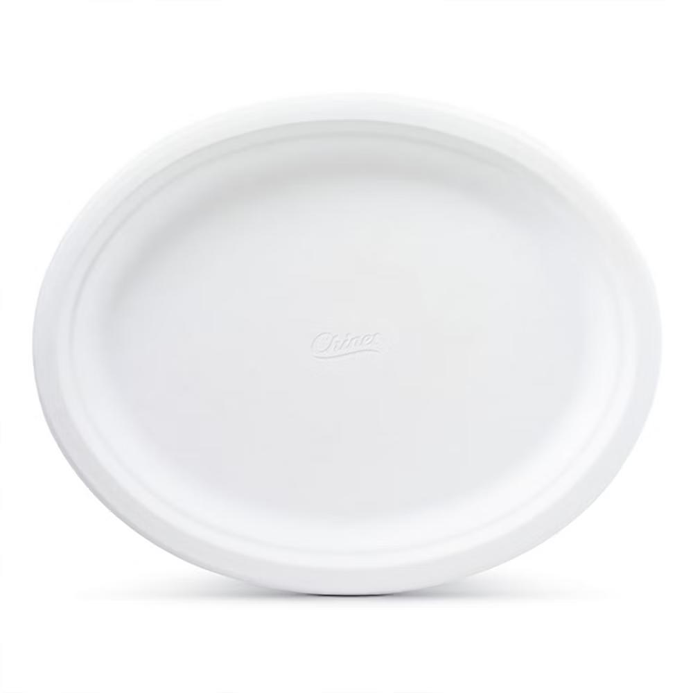 Classic Platter 12 5/8" x 10" - 24ct: Disposable Paper, Microwave-Safe, Heavy Duty, Leak & Cut-Resistant - Image 4