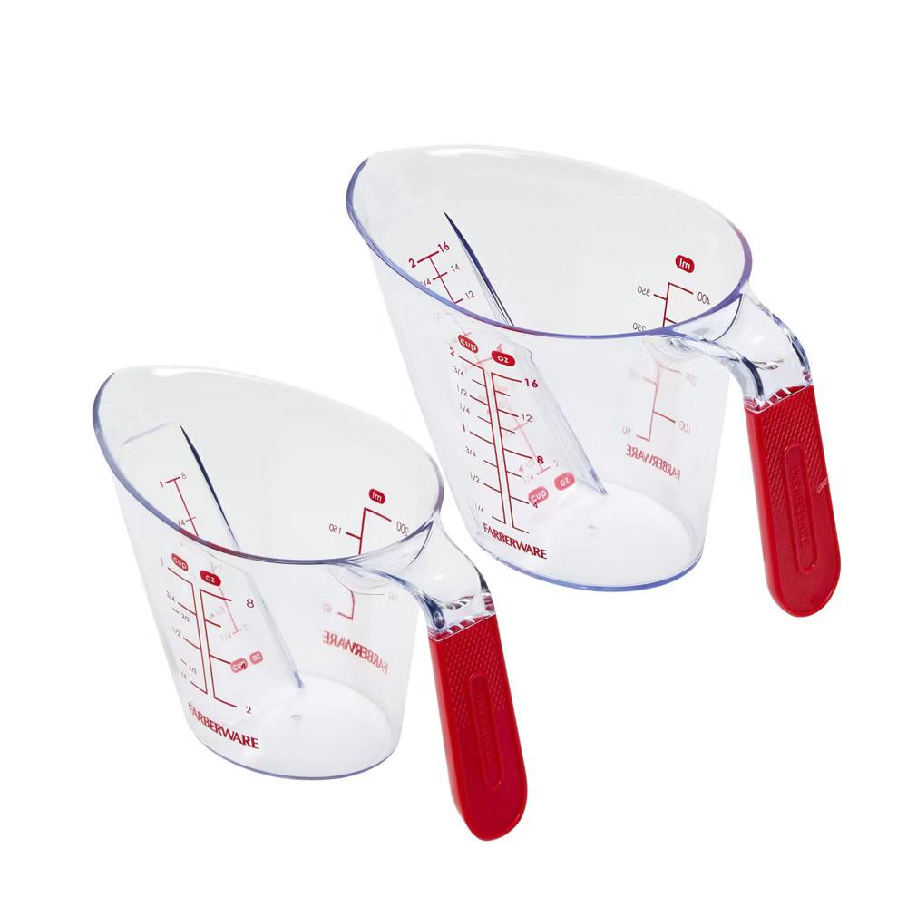 Farberware Pro Angled Measuring Cup - Clear Standard & Metric Markings - Ideal for Baking, Cooking, Liquid Measuring (Red) - Image 16