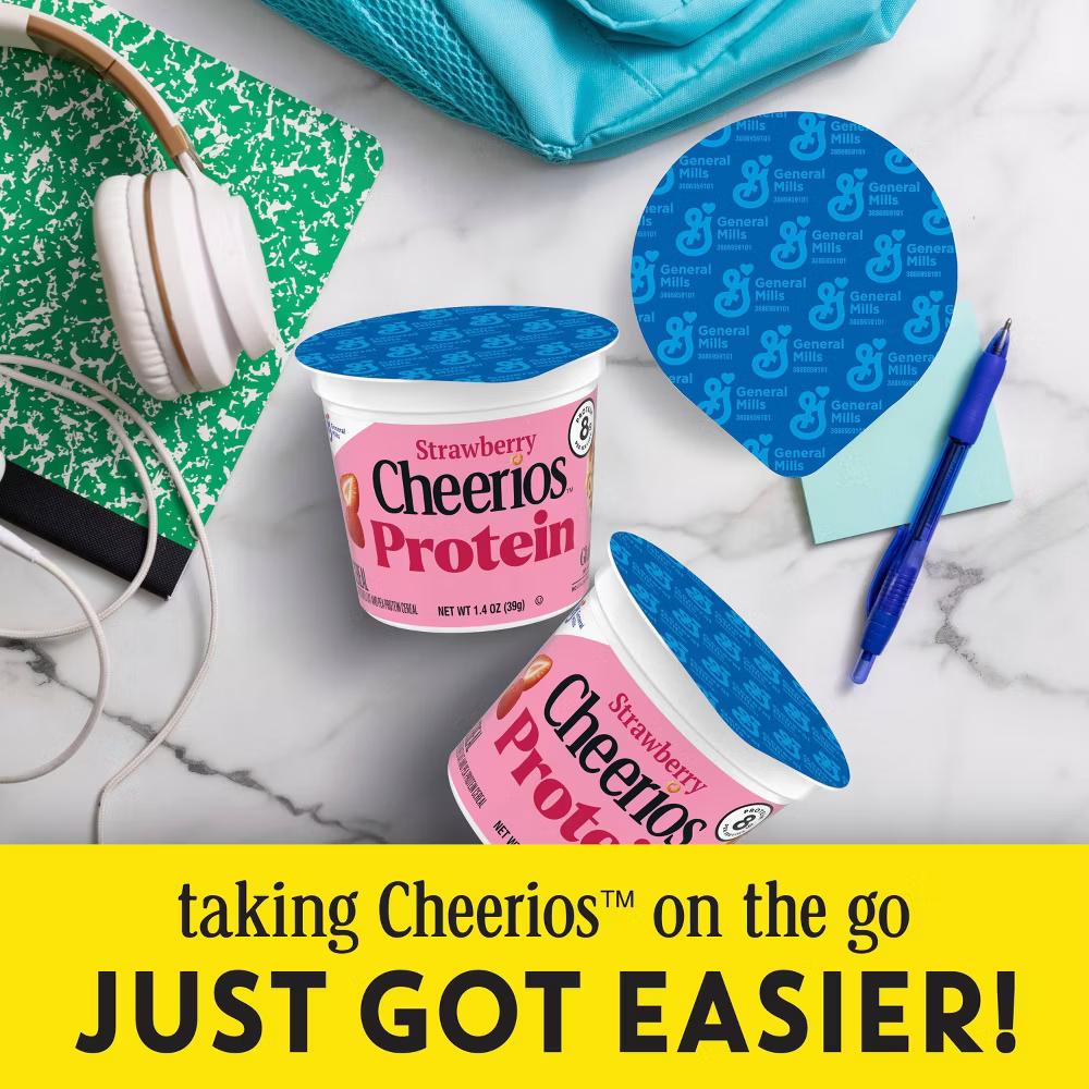 Cheerios Gluten Free Strawberry Protein Breakfast Cereal Cup - 1.4oz - Image 5
