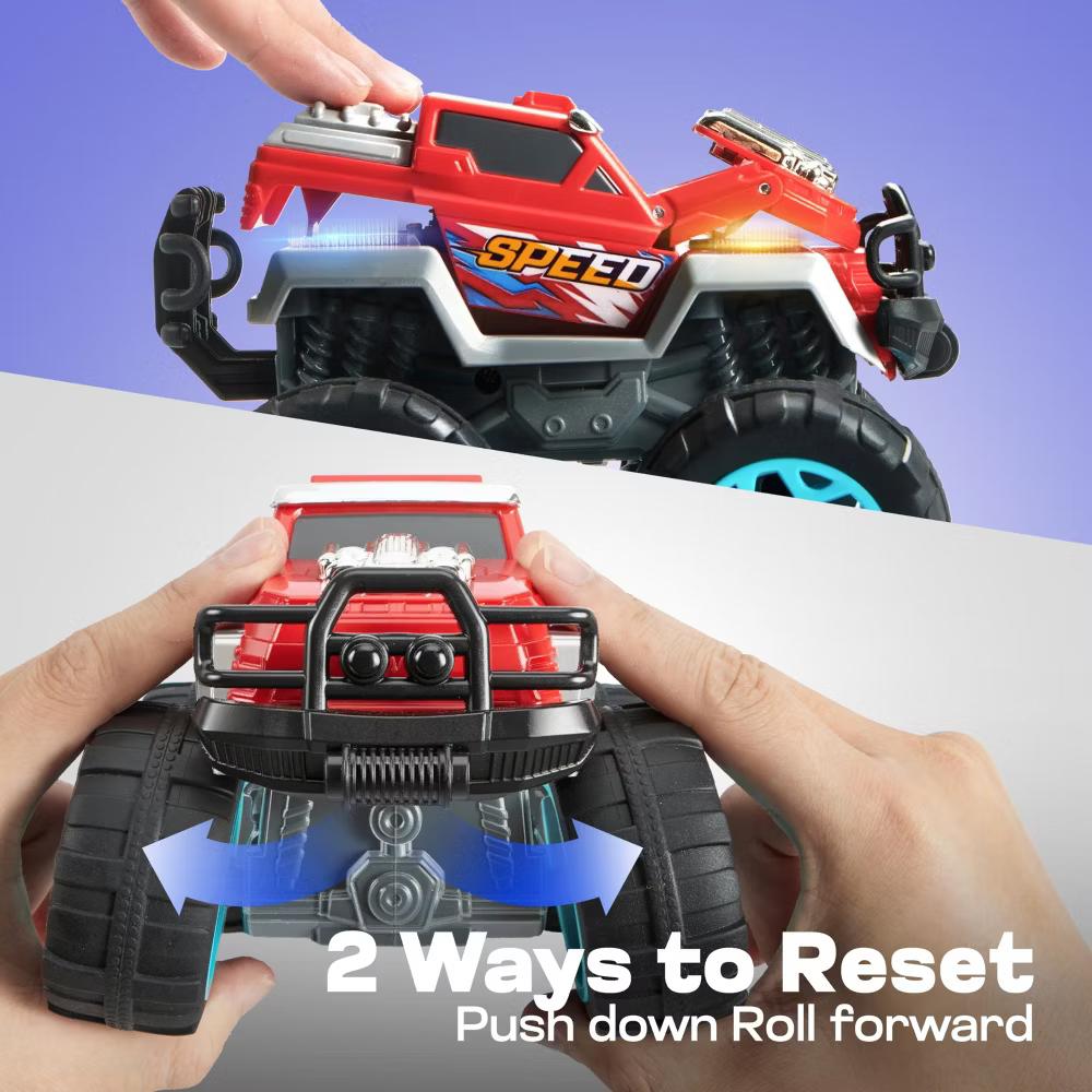 2Pcs Smash & Bump Monster Truck Toys,Crash Cars Toys with Sounds & Flashing Lights,Toddler Toys Christmas Birthday Gifts for Boy Age 3 4 5 6 7 - Image 7