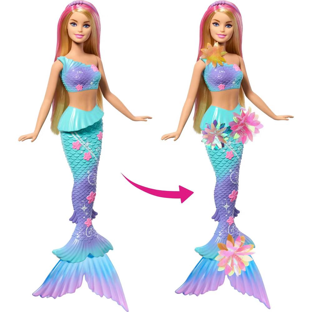 Flower Magic Mermaid Toy Doll with Surprise Blooming Flowers Feature, Long Blonde Hair with Pink Highlights - Image 6