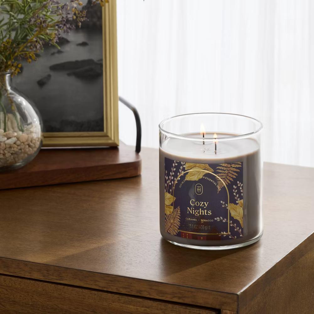 2 Wick Glass Jar Candle with Lid 15.1oz - Image 13