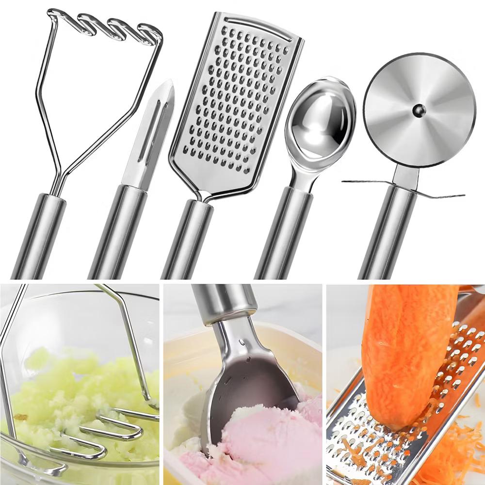 Kitchen Utensils Set, 50 Piece Silicone And Stainless Steel Cooking Utensils, Heat Resistant Kitchen Tools - Image 8