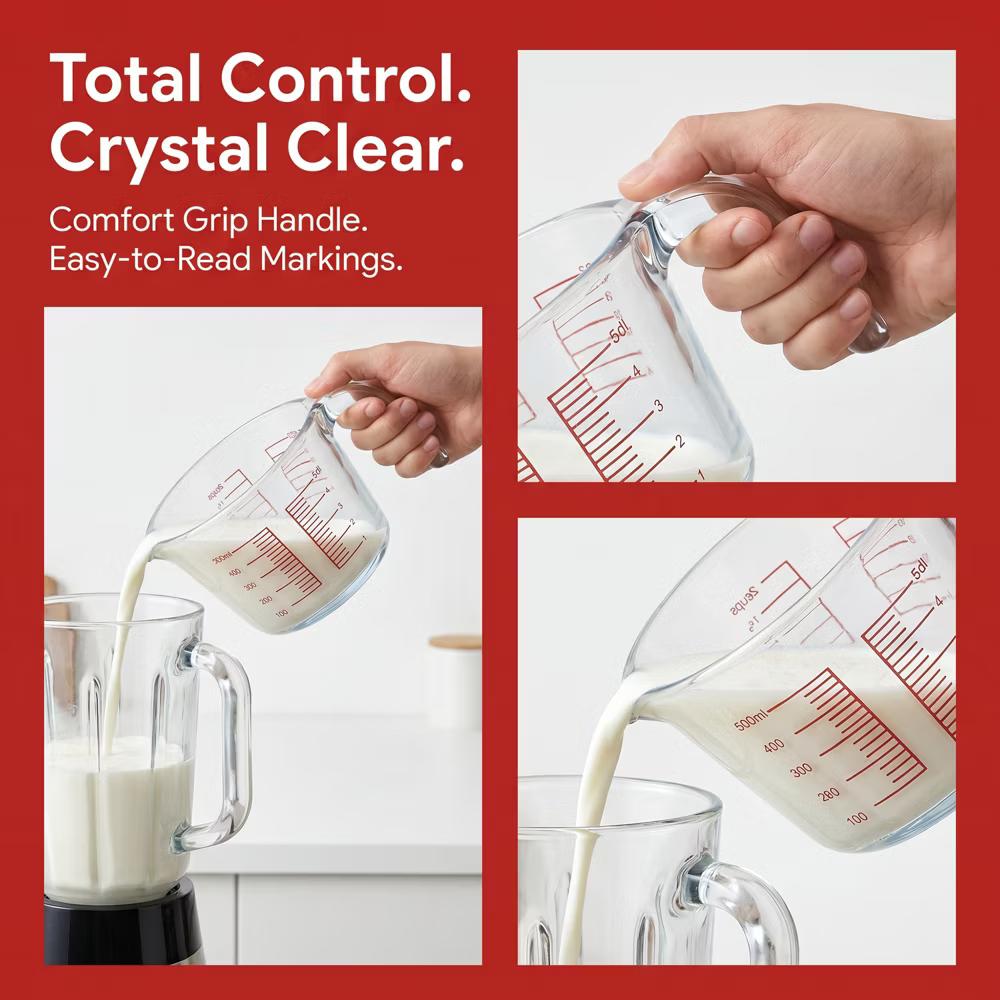 Measuring Cup, 1 Cup Glass Measuring Cup Liquid Measuring Cups, Measure Cups for Kitchen Baking - Image 12
