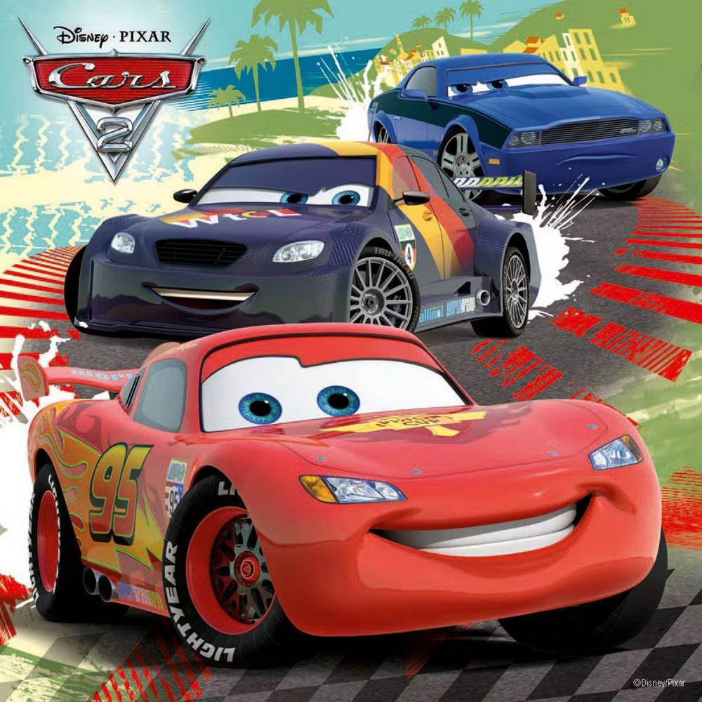 Cars: Worldwide Racing Fun 3x49pc Jigsaw Puzzle Set, Creative Thinking Kids' Paperboard Set - Image 2