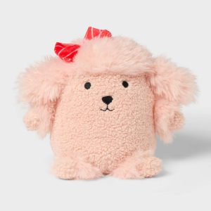 Poodle Kids' Mini Weighted Plush Throw Pillow Pink