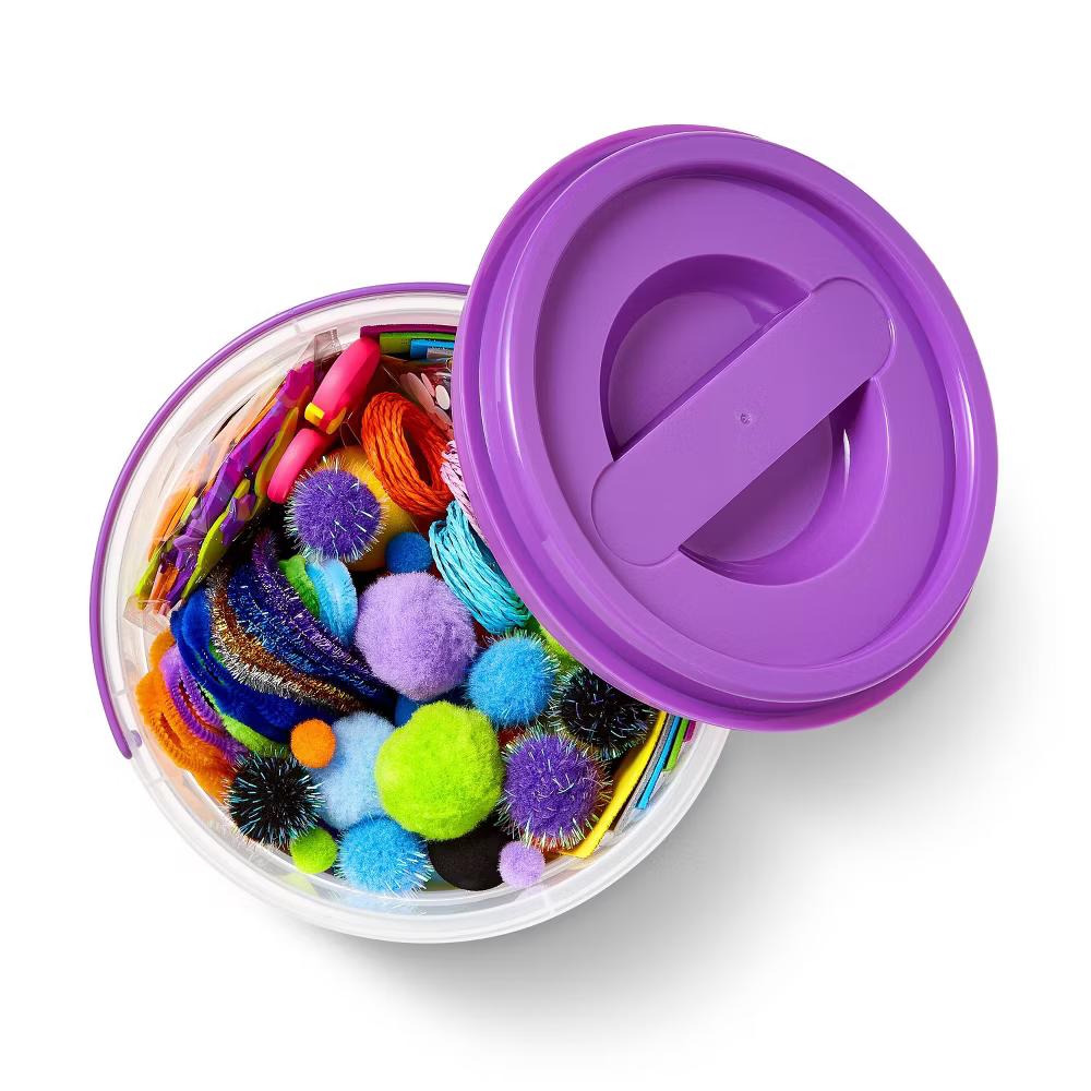 Cosmic Bucket of Crafts Set - DIY Art Kit with Pom Poms, 336 Pieces, Ages 6+ - Image 4