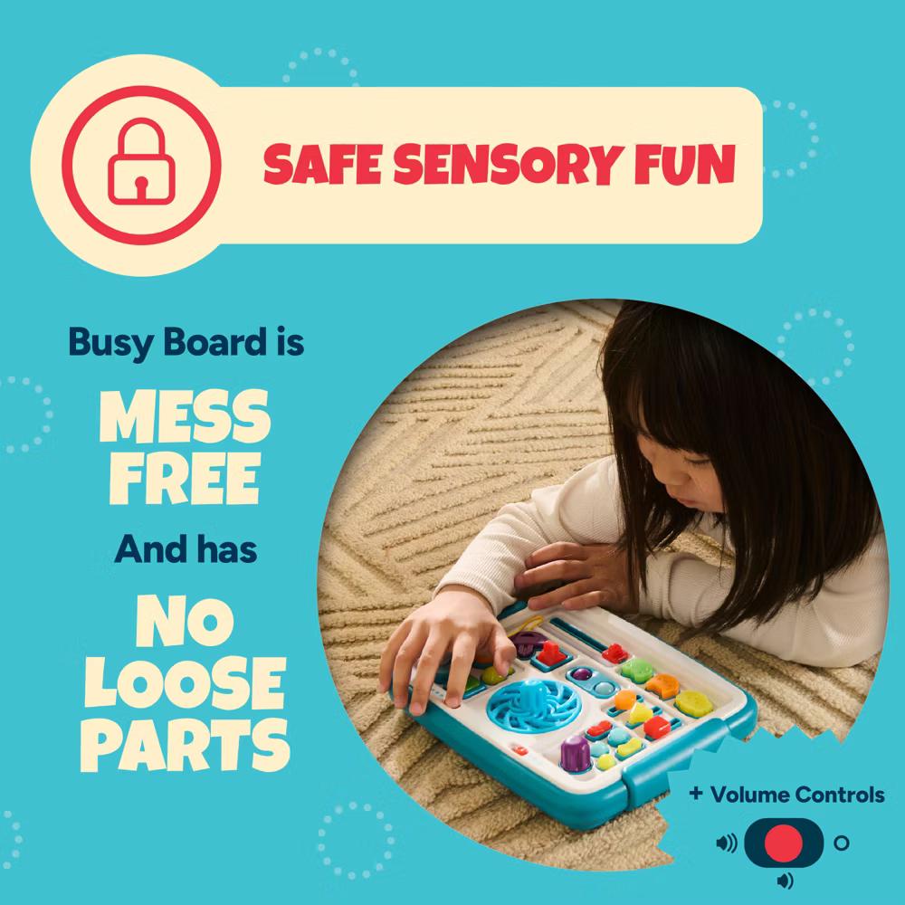 Explore & Glow Busy Board – Interactive Toddler Activity Board with Lights, Sounds, Switches and 3 Play Modes, Ages 1-4+ - Image 2