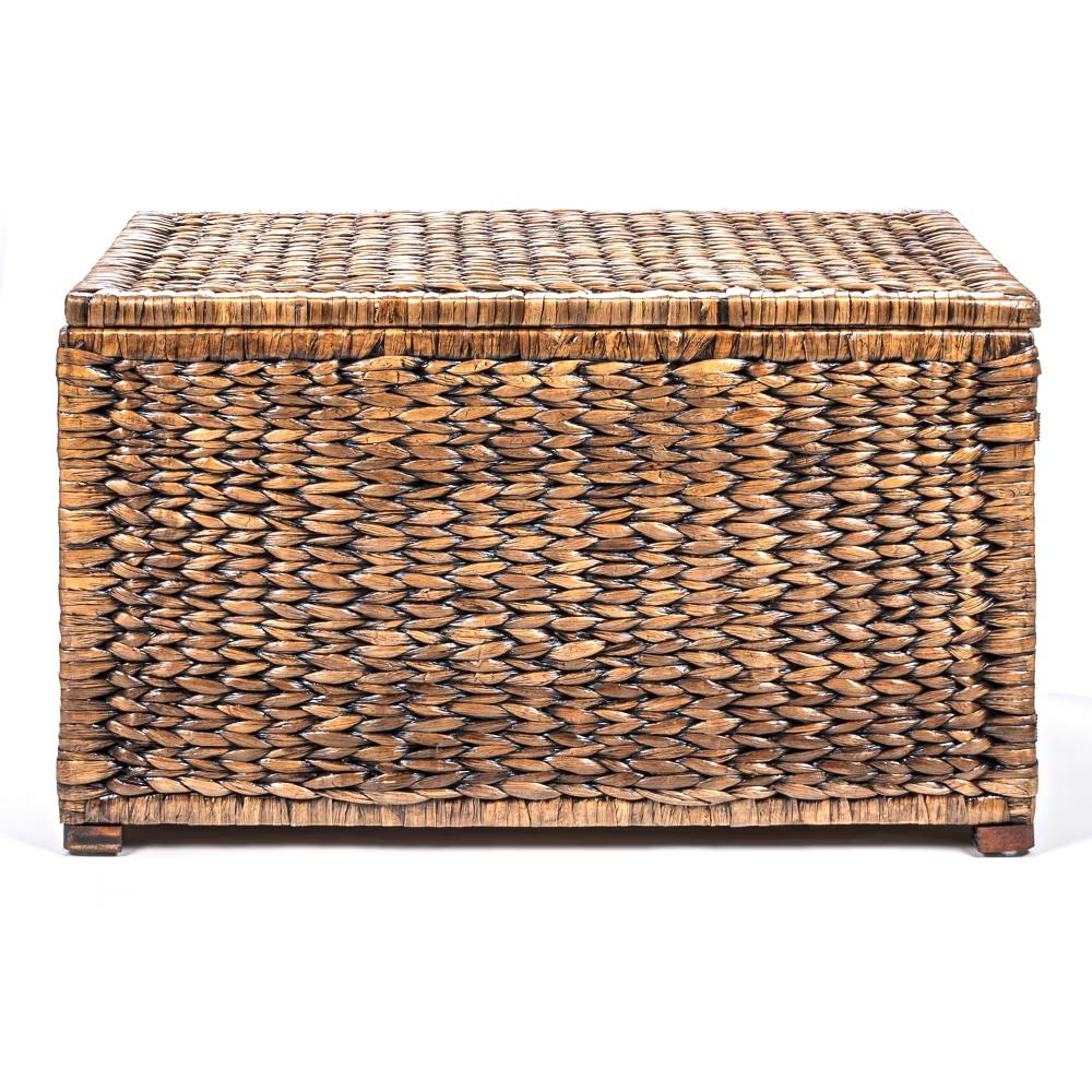 happimess Anada 30" Handwoven Wicker Weave Storage Trunk - Image 4