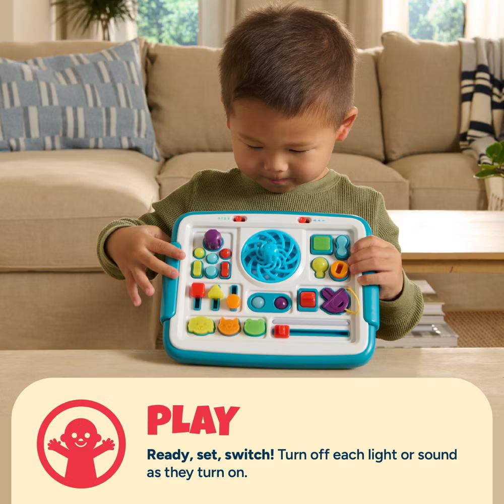Explore & Glow Busy Board – Interactive Toddler Activity Board with Lights, Sounds, Switches and 3 Play Modes, Ages 1-4+ - Image 5