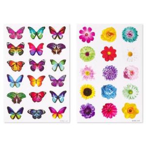 Colorful Butterflies and Flowers Variety Pack 132ct - 8 Sheets