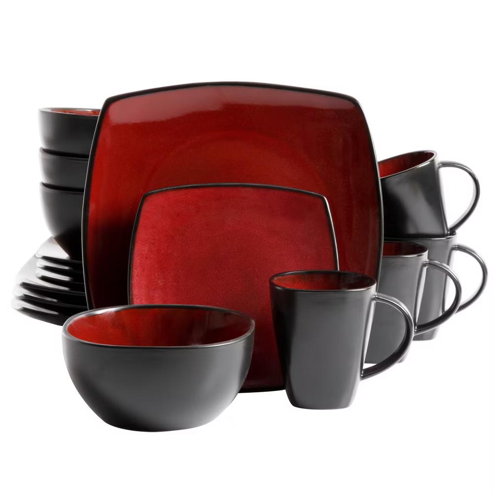 Soho Lounge Square 16-Piece Stoneware Dinnerware Set - Image 15