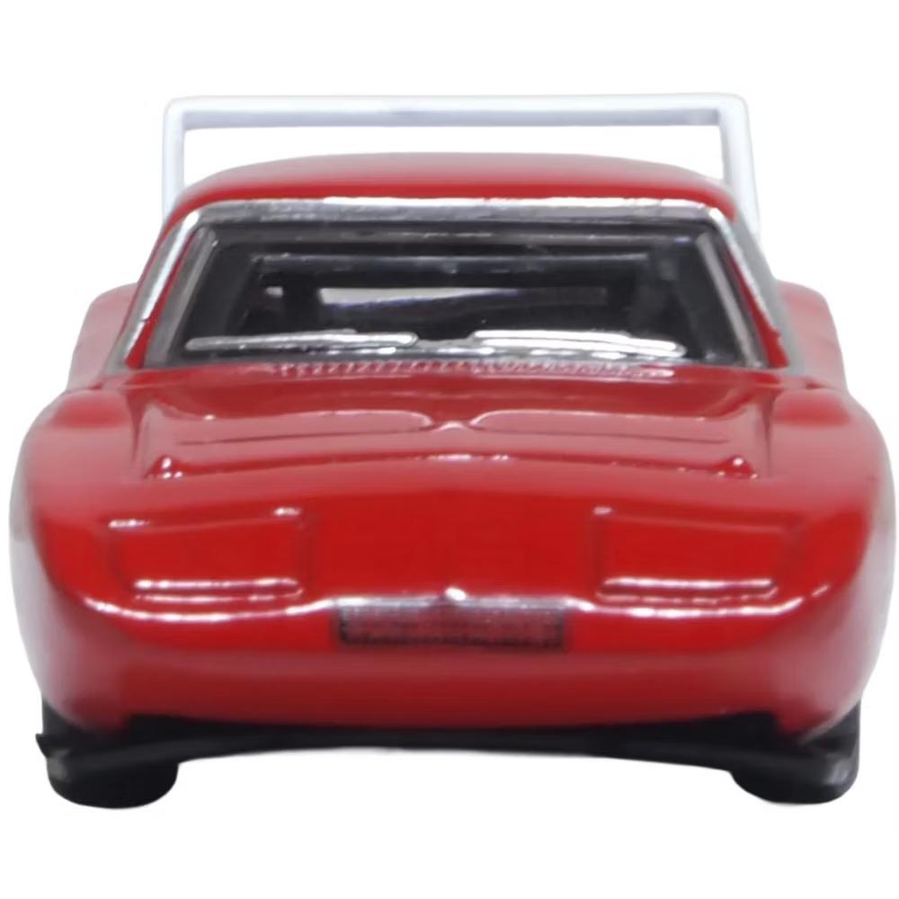 1969 Dodge Charger Daytona Red with White Stripe 1/87 (HO) Scale Diecast Model Car - Image 2